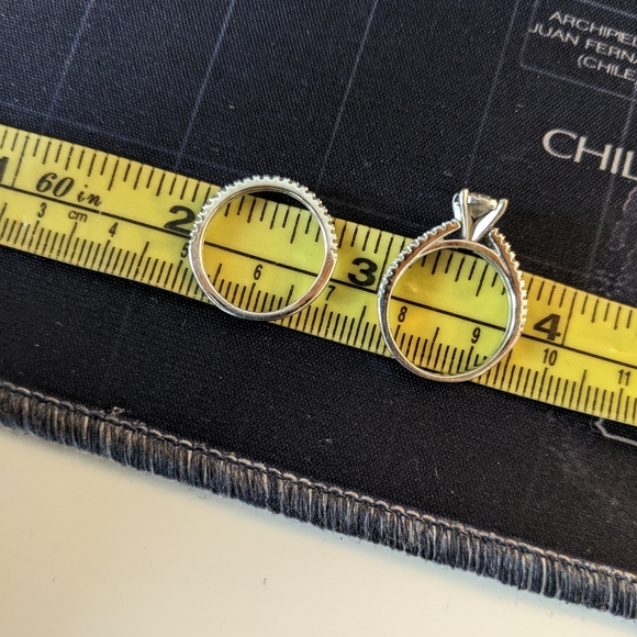 Zales white gold wedding band set - Picture 6 of 6